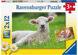 Ravensburger - Farm Animals Babies Puzzle 2x12 Pieces
