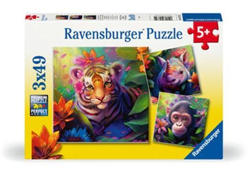 Ravensburger - Jungle Babies Puzzle 3x49 Pieces