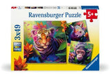 Ravensburger - Jungle Babies Puzzle 3x49 Pieces