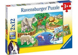 Ravensburger - Animals in the Zoo Puzzle 2x12 Pieces
