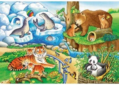 Ravensburger - Animals in the Zoo Puzzle 2x12 Pieces