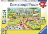 Ravensburger - A Day at the Zoo Puzzle 2x24 Pieces