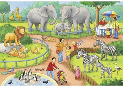 Ravensburger - A Day at the Zoo Puzzle 2x24 Pieces