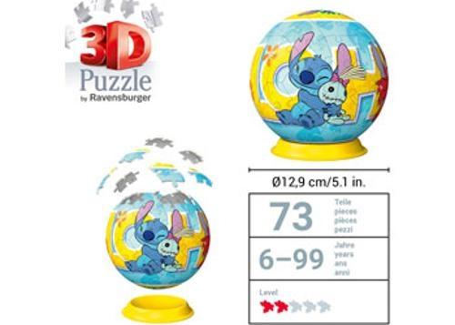 Ravensburger - 3D Puzzleball Disney Stitch 72 Pieces