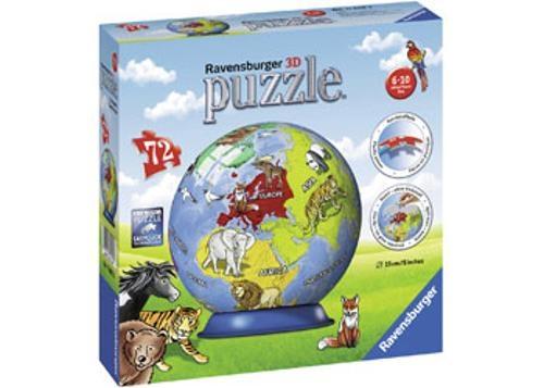 Ravensburger - 3D Puzzleball Children's Globe 72 Pieces