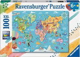 Ravensburger - Map of the World Puzzle 100 Pieces