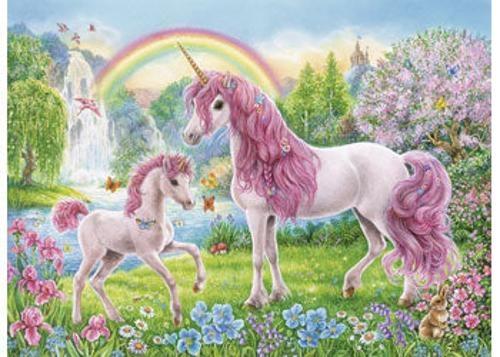 Ravensburger - Magical Unicorns Puzzle Colour Bk 100 Pieces