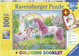 Ravensburger - Magical Unicorns Puzzle Colour Bk 100 Pieces