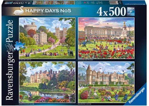 Ravensburger - Happy Days No 4 Royal Residences 4x500 Pieces