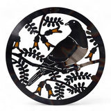 Kereru And Kowhai Round Wall Art 30cm