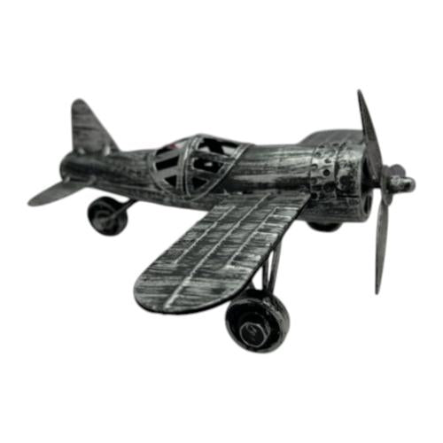 Vintage Metal Tiger Moth Plane Ornament 23cm