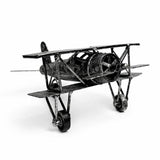 Recycled Metal Bi-Plane Ornament 19cm