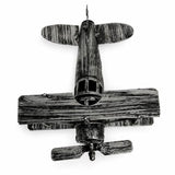 Recycled Metal Bi-Plane Ornament 19cm