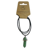 Aventurine Crystal Point Necklace 15mm Adjustable Cord