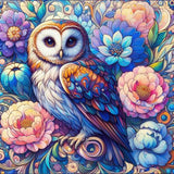 Owl Ceramic Coasters With Cork Back Set of 4