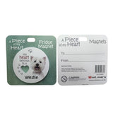 Westie Heart MDF Magnet 7cm