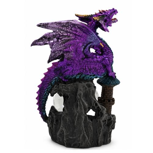 Purple Dragon LED Crystal Figurine 19.5cm