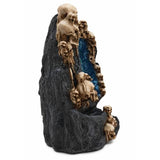 Skull Backflow Incense Burner With Blue LED Gems 21cm