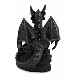 Black Coiled Dragon Backflow Incense Burner 17.5cm