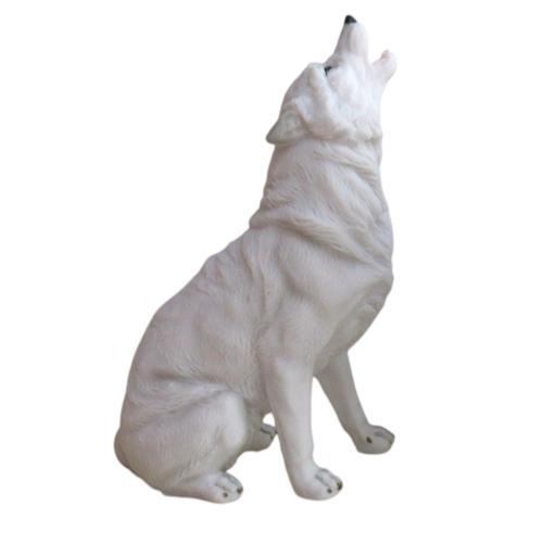 Howling Wolf Polyresin Figurine 20cm