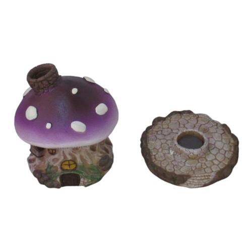 Purple Mushroom Incense Holder 10cm