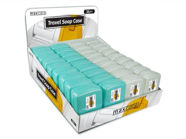 Travel Soap Case Set of 36, lightweight and eco-friendly holders that keep soap clean and organized for travel.