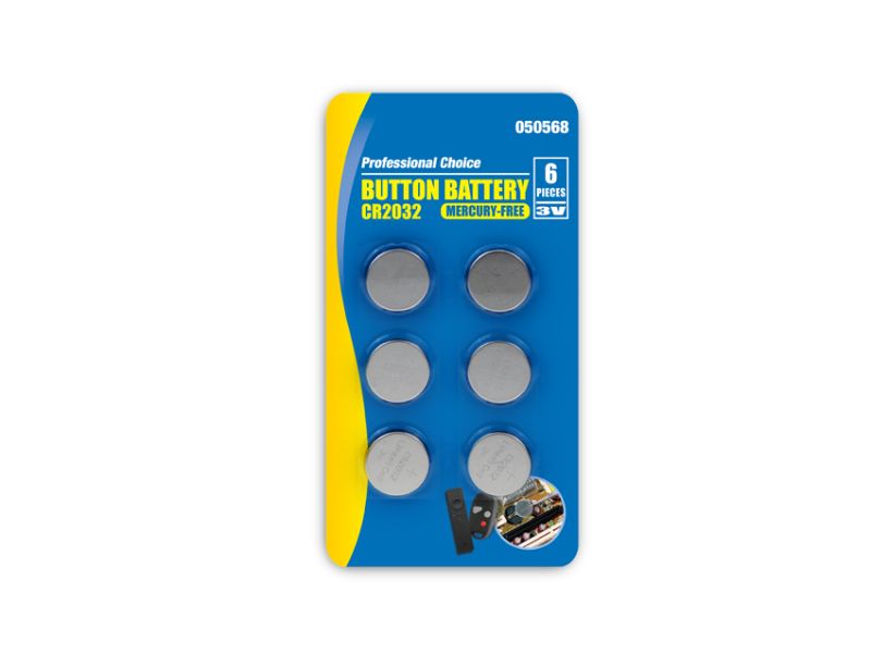 Button Battery - CR2032 6's (48 Packs)