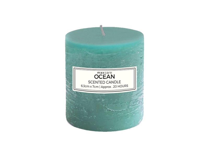 Scented Candles - Rustic Ocean 6.3 x 7cm Turquoise (Set of 48)