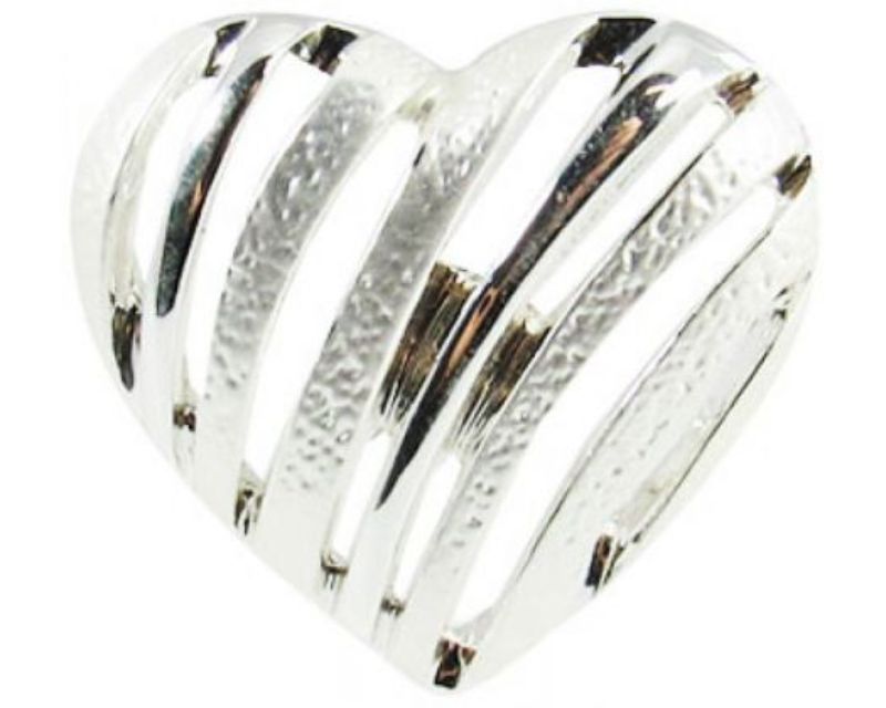 Snaps REDFOX - Heart Shiny Silver