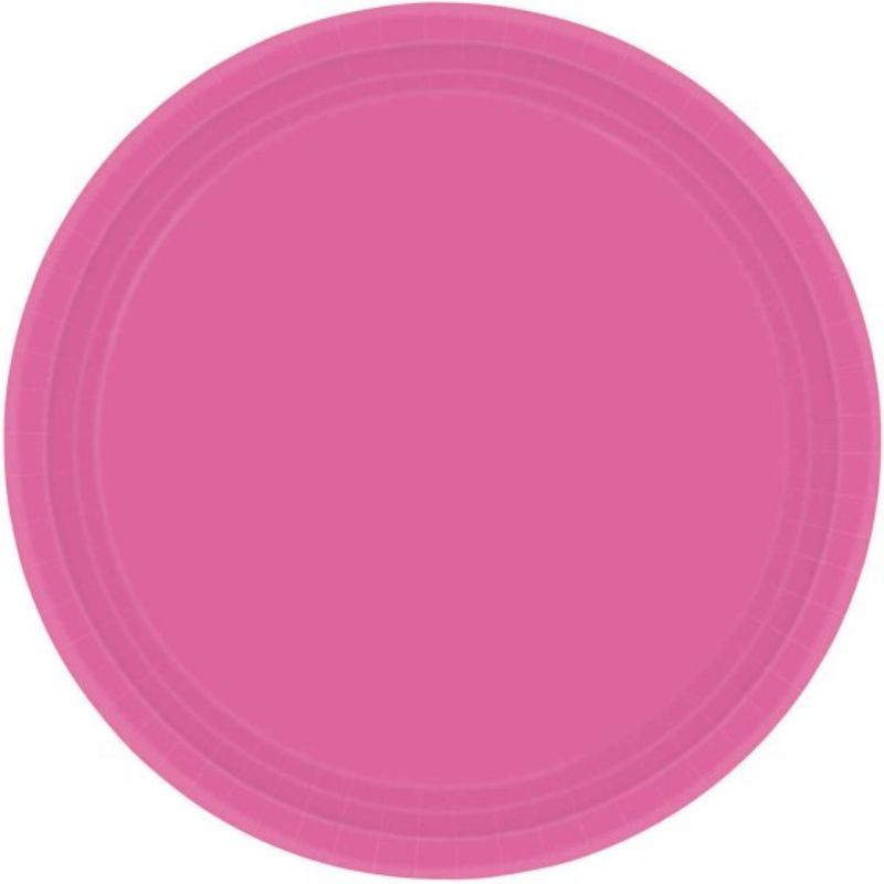 Paper Plates 17cm Round 20CT - Bright Pink  - Pack of 20