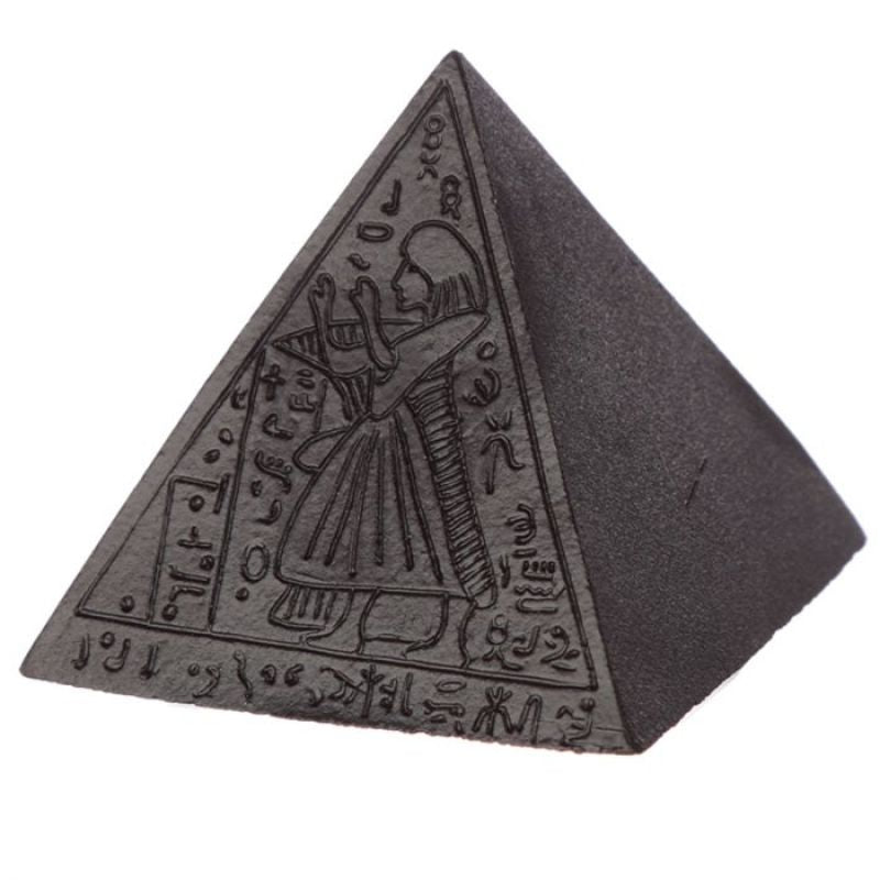 Ornament - Black Egyptian Pyramid 5cm (Set of 4)