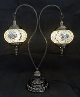 Turkish Mosaic Lamp - Double White (51cm)