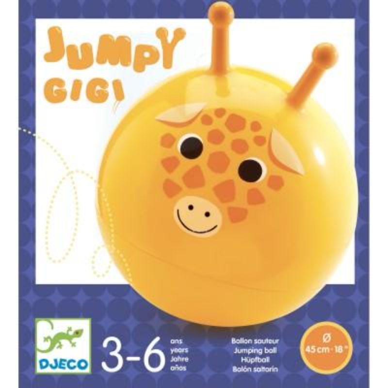 Colorful Hopper Ball - Jumpy Gigi with ergonomic handles for secure bouncing, promotes active play and coordination for kids.