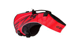 Vibrant red DFD X2 Boost XS dog vest, designed for safety and comfort in water with buoyancy and ergonomic fit.