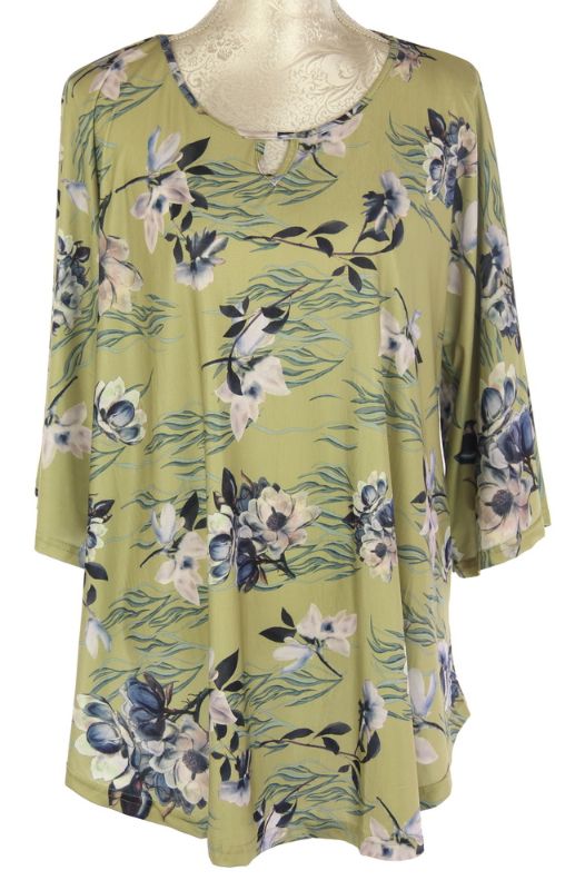 Top - Leah Floral (Lime)