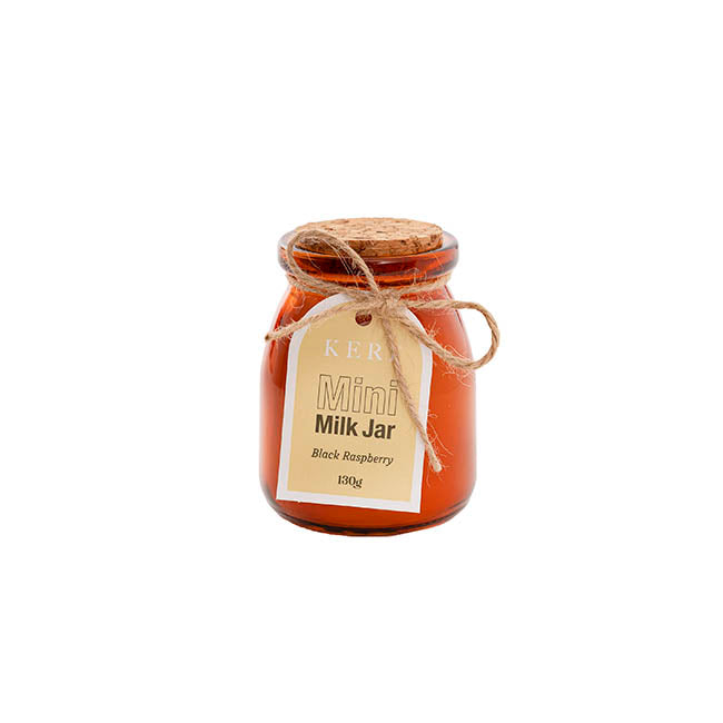 Scented Candle Milk Jar Black Raspberry
