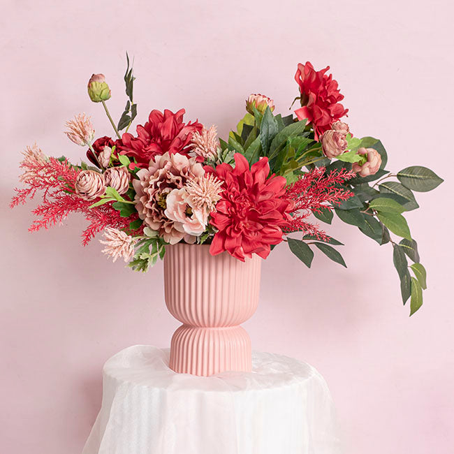 Ceramic Cyprus Egg Cup Vase Matte Light Pink