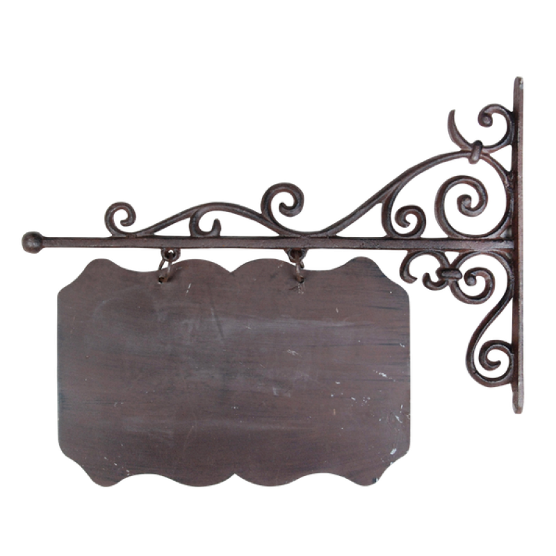 Two assorted large cast iron sign boards (45 x 3 x 38 cm) designed for durable home decor and welcoming guests.