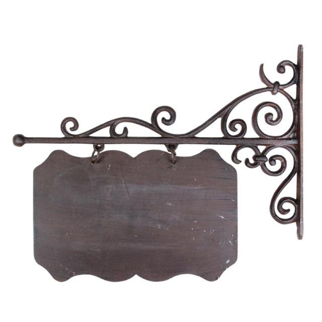 Two assorted large cast iron sign boards (45 x 3 x 38 cm) designed for durable home decor and welcoming guests.