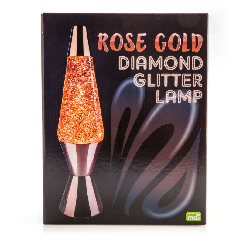 Diamond Glitter Lamp - Rose Gold (36cm)