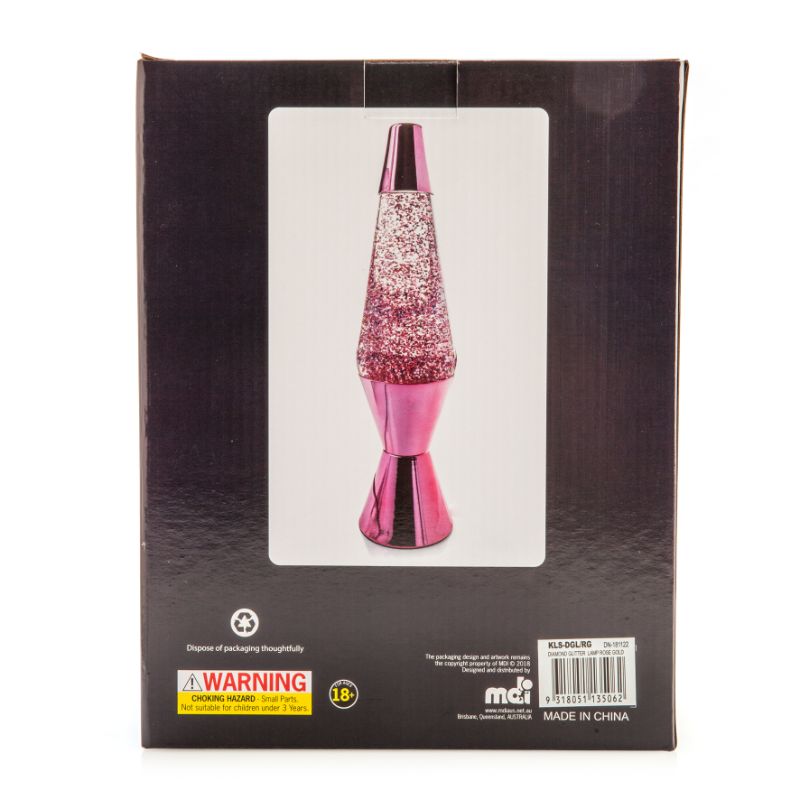 Diamond Glitter Lamp - Rose Gold (36cm)