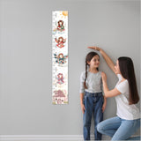 Colorful Patchwork Angels Height Chart with playful puzzle pieces, designed for measuring kids' growth in style.