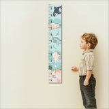 Colorful baby growth chart featuring sea life design, measuring 175 cm tall, with puzzle pieces and growth markers included.