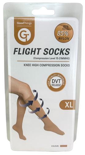 Compression -  FLIGHT SOCKS KNEE HIGH BEIGE XL 1PR