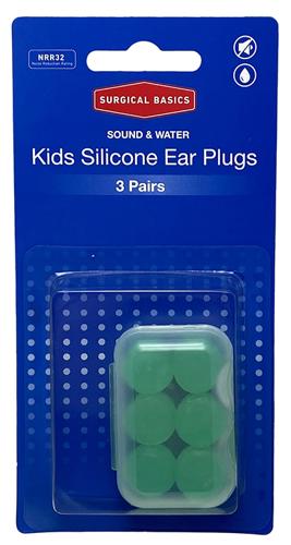 Kids Silicone Ear Plugs 3pr