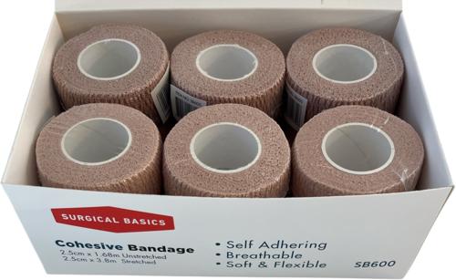 Cohesive Bandage 2.5cm Display 12