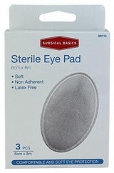 EYE PAD STERILE 6x8CM 3PK