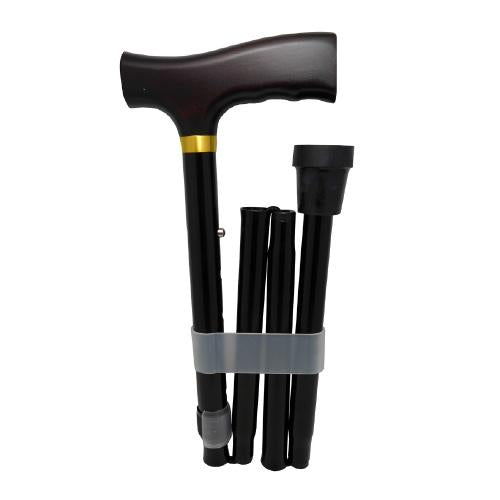Walking Stick Fold Adj Blk 78-100cm