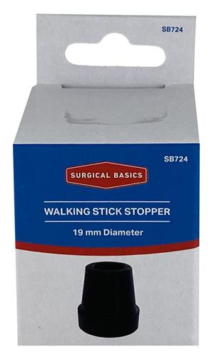 Walking Stick STOPPERS BLACK 19MM