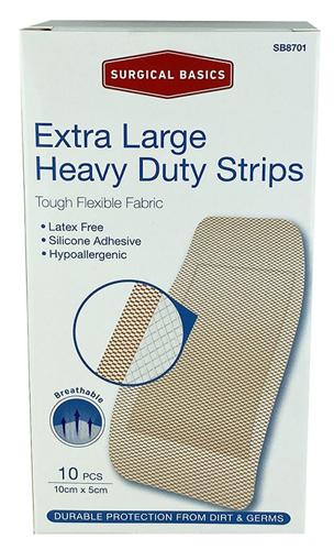 Heavy Duty X- Large Fabric Strips Set of 10
